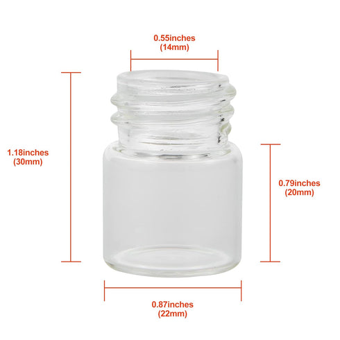 50PCS 5ml Glass Vials with Screw Caps and Plastic Stoppers, Leak-Proof Small Clear Liquid Sample Vial