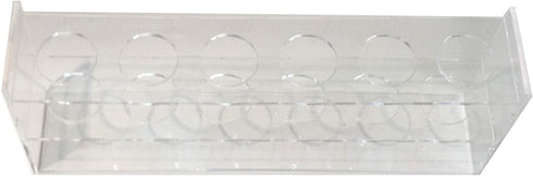 6 Hole Clear Acrylic Plastic Test Tube Bud Vase Spice Rack for Vials Bottles Toothbrush Razor Pen Display Stand by Secret for Longevity