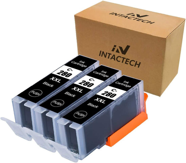 Intactech Compatible 280XXLPGBK Black Ink Cartridges Replacement for Canon PGI-280XXL, Works with Pixma TS6120 TS8120