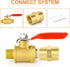 GASHER 2PCS Brass Pipe Fitting Reducer Adapter, 3/8-Inch Female Pipe x 3/8-Inch Female Pipe