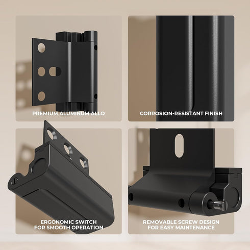 2 Pack 800 lbs Home Security Door Reinforcement Lock, Childproof Safety Door Lock Latch Stopper, Removable