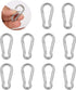 10 PCS Stainless Steel Carabiner Clip Spring-Snap Hook - Lotsun M4 1.57 Inch Heavy Duty Carabiner Clips