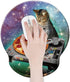 Pizza Cat Mouse Pad, Delicious Food Hipster Cool Cat Design, Memory Foam with Wrist Rest Support