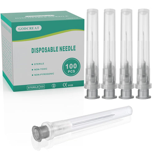 GODCREAT 22G 1 Inch Disposable Injection Needle Dispensing Accessories, Sterile Individually Packaged Pack