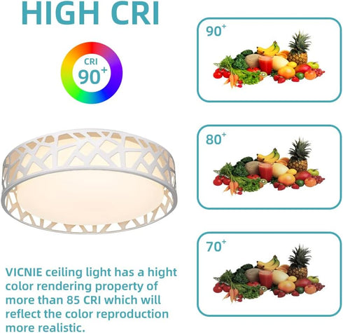 Fixture,15W 1600 Dimmable 3000K Flush Mount Ceiling Light Lumens LED Ceiling Lights, Warm White Light Fixtures Ceiling