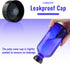 12 Pack 8 oz Cobalt Blue Glass Bottles, 240ml Boston Round Sample Bottles with Black Poly Cone Caps, Labels & Funnels
