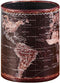 Black World Map Pencil Holder for Desk, PU Leather Pencil Cup, Globe Pen Holder Organizer