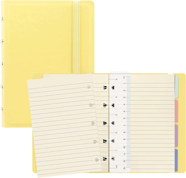 Filofax B115062U Refillable Notebook, Pocket Size, Pastel Colors, 112 Cream Pages, 4 Indexes, Page Marker, Elastic
