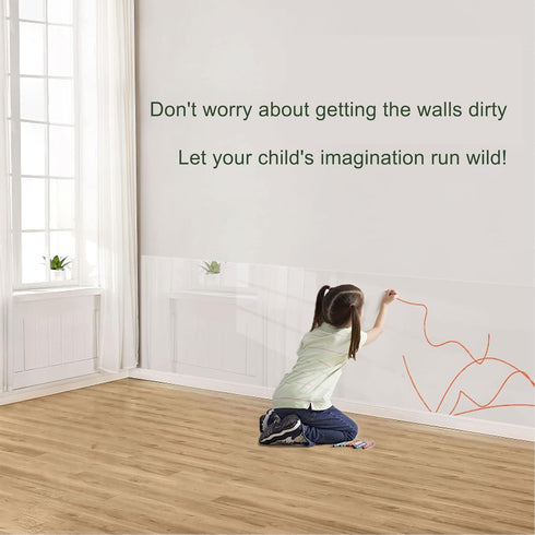 Clear Wall Protector Contact Paper, Removable Kids to Write Board, Dry Erase Kitchen Waterproof Backsplash (15.7X78.7