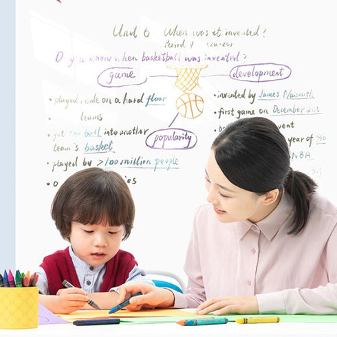 Vaguelly Self Adhesive White Board, Dry Erase Board Sticker for Wall, Small Erasable Board, Self Adhesive Board Pp