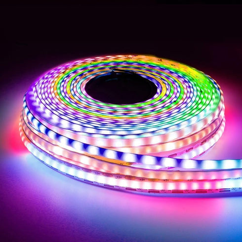 160LEDs/m 6.5FT WS2812B WS2812 LED Strip,10mm Width Individually Addressable Dream Color Flexible