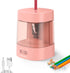 Deli Electric Pencil Sharpener, Automatic for No.2 and Colored Pencils, USB & Battery Operated, Pink