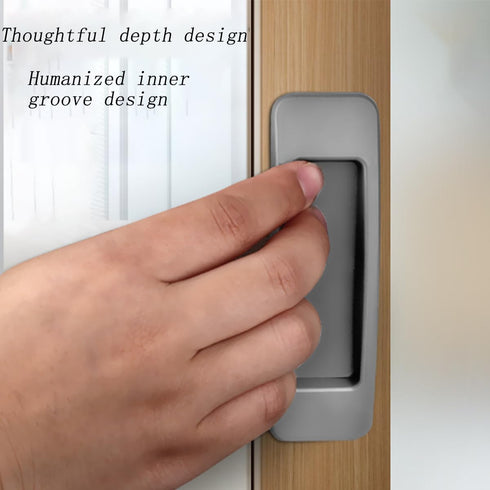 4pcs Self-adhesive Glass Sliding Door Handles, Plastic Auxiliary Puller for Glass Doors, Sliding Door Cabinets
