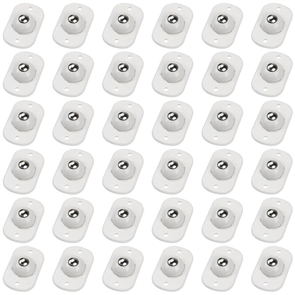 Self Adhesive Mini Caster Wheels, Stem Casters Roller Bearing, 360° Rotation Universal Wheel, Sticky Pulley (White - 36