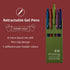 Gel Pens, 10 Pcs 0.5mm Black Ink Fine Point Smooth Writing with Silicone Grip, High-End Series for Journaling