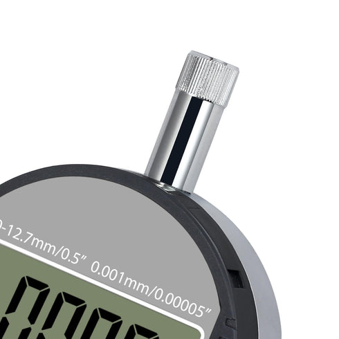 Neoteck Digital Dial Indicator 0.5 inch/12.7mm, High Resolution 0.00005 inch/0.001mm, Probe Test Gauge