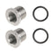 2 Pack Thread Adapters and Washers, 1/2x28 to 5/8x24 Stainless Steel Thread Protector with Rubber Washer