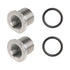2 Pack Thread Adapters and Washers, 1/2x28 to 5/8x24 Stainless Steel Thread Protector with Rubber Washer