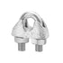 100 pcs 1/8" M3 Wire Rope Clip Cable Clamps, Galvanized Steel U-Bolt Saddle Fasteners for Ropes