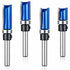 Lyksgir 4 Pcs Pattern Flush Trim Router Bit Set 1/4 Inch Shank, Top