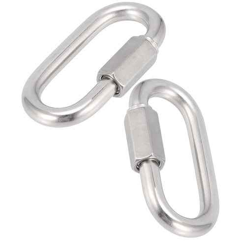 8 Pack M10 Quick Link, Stainless Steel Chain Links Connector, Heavy Duty D Shape for Trailer
