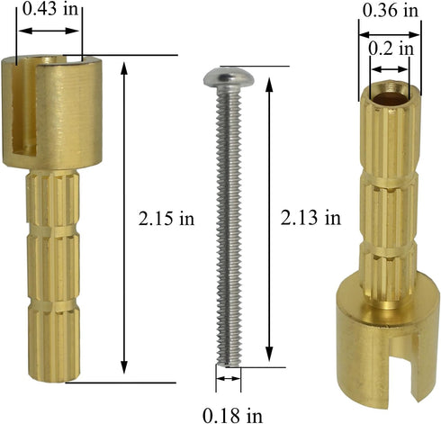 2 Pcs 970-0770 Stem Adapter with Screw for Faucet, Plumbing Equipment Replacement, Brass