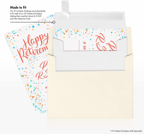 LUXPaper 4Bar A1 Invitation Envelopes, Peel & Press, 3 5/8" x 5 1/8", White, 250 Qty