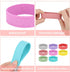 Penitue 8pcs (8 Silicone Baby Bottle Labels, Reusable Personalised Writable Name Bands for Daycare Anti-Slip Bottle