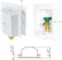 EFIELD Pre-assembled Ice Maker Outlet Box, 1/2-Inch F1960 Pex-a Expansion Fitting with 1/4-Turn Ball Valve - White