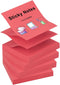ZCZN 400 Sheets Pop-up Sticky Notes, 3 x 3 Inches, 4 Pads, 100 Sheets/Pad, Bright Color, Red