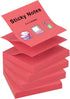 ZCZN 400 Sheets Pop-up Sticky Notes, 3 x 3 Inches, 4 Pads, 100 Sheets/Pad, Bright Color, Red