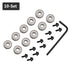 Yakamoz 10Pcs Router Bits Accessory Kit, Top Mounted Ball Bearings Guide for Router Bit Repairing, Inner Dia. 3/16”
