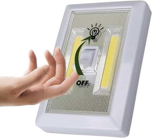 Closet RV(6 Pack) LINLUX Battery Operated Switch LED Lights, Portable Tap Light, Push Light, COB LED Cordless Night