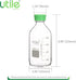 Utile 1000ml (33.8oz) Lab Media Bottle, 3.3 Borosilicate Glass Storage Bottle with Lid, PP Material