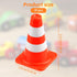 Pretwad 30pcs Mini Traffic Cones, Plastic Miniature Road Safety Cones Training Small Sports Construction Barricades