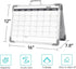 Small Double Sided Magnetic Dry Erase Board with Calendar - Portable Folding Whiteboard for Desktop, Monthly Schedule