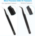 YHYZ 6pcs Set, Set Precision Tweezers Premium Anti-Static Stainless Steel ESD Tweezers Kit for Electronics