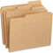 Pendaflex RK15213 Two-Ply Dark Kraft File Folders, 1/3 Cut Top Tab, Letter Size, Brown, Box of 100