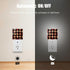 Square LED Night Lights Lamp with Dusk to Dawn Sensor, Vintage Floor Tiles in Black, Red and Beige Night Light Plug
