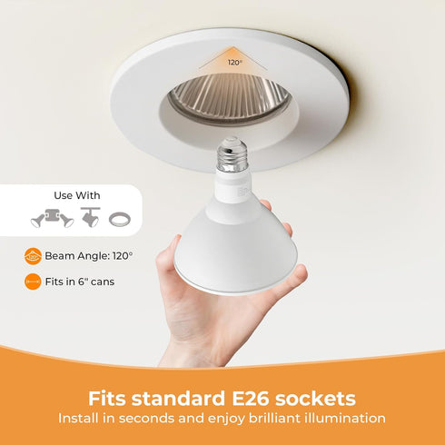 PAR38 Bulbs, Bulb 3000K, 100W 1050LM, Dimmable E26 2 Pack GvvooHome Outdoor Flood Light LED Flood Light Warm White