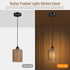 1 Pack, Bulb BoostArea Rattan Pendant Lights Kitchen Island, Farmhouse Chandelier with Handwoven Wicker Shade