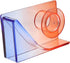 Small Gradient Color Tape Holder, Mini Desktop Office Tape Dispenser, Packing Cutter (Red and Blue Mini Stickers)