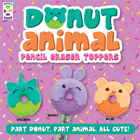 Raymond Geddes Donut Pencil Top Erasers Pack of 48