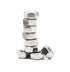 binifiMux 50pcs SAE 1/4"-20 304 Stainless Steel Hex Nuts, Lock Nuts, Plain Finish, 18-8/A2-70