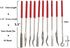 10Pcs Mini Diamond Needle File Set - Jewelers Hand Files Tool Kit for Metal, Ceramic, Stone Jewelry, 140mm Length