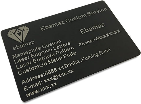 Metal Business Cards Anodized Aluminum Plaque Plate, 86X54X0.8mm (Red, Blank, 10PCS)