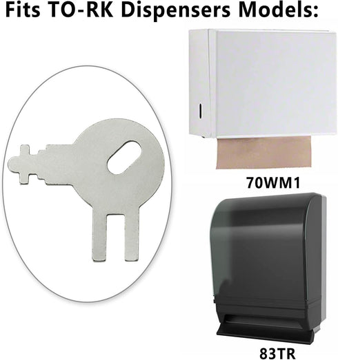1PCS 70WM1 83TR 87T Dispenser Key Replacement for to-rk Paper Towel Dispensers Models Fits Von Dr-ehle Pal-mer
