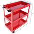 3 450 Lbs Tier Rolling Tool Cart, Capacity Service SART with Wheels, Heavy Duty Steel Utility Cart w/Lockable Wheels