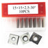 15mm Square Carbide Inserts Cutters, Knives Blades for Woodworking Spiral/Helical Planer Cutter Head or Lathe Turning
