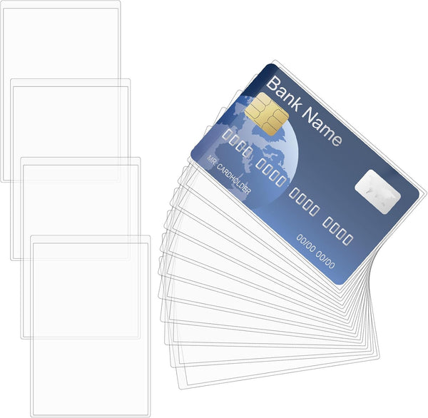 Bruislard 20 Pack Social Security Card Protector Sleeves Clear Medicare Card Holder Soft